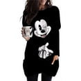 thumbnail image 2 of Camiseta de mujer nueva de primavera y otoño tallas S-3XL grande color sólido manga larga suelta Disney Mickey Mouse Casual Harajuku cintura T-sh, 2 of 5