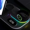 Time Display LED Wireless Charging Station 30W 4 in 1 Wireless Charger