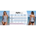 thumbnail image 2 of Charmo Women's High Neck Tankini Tops Only Tummy Control Swimsuit Top Ruched Swim Top Without Bottoms, 2 of 6