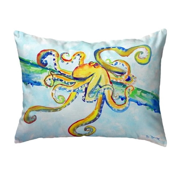 Betsy Drake KS637 11 x 14 in. Crazy Octopus Small No-Cord Pillow