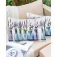 thumbnail image 6 of Spring Lavender Flower Throw Pillow Cover 16 x 24 Inch Decorative Pillow Cover Botanical Watercolor Floral Leaf Vase Lumbar Pillowcase Seasonal Rectangle Cushion Case for Couch Sofa Bed Living Room, 6 of 7