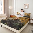 thumbnail image 4 of Feelyou Leopard Cheetah Kids Twin Sheet Sets, Rustic Wildlife Bedding, 3 Pieces, 4 of 7
