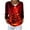 Red - Sp18B, variant on Christmas Button Down Cardigan for Women V-Neck Open Front Slouch Holiday Graphic Long Sleeve Knit Outwear Coat