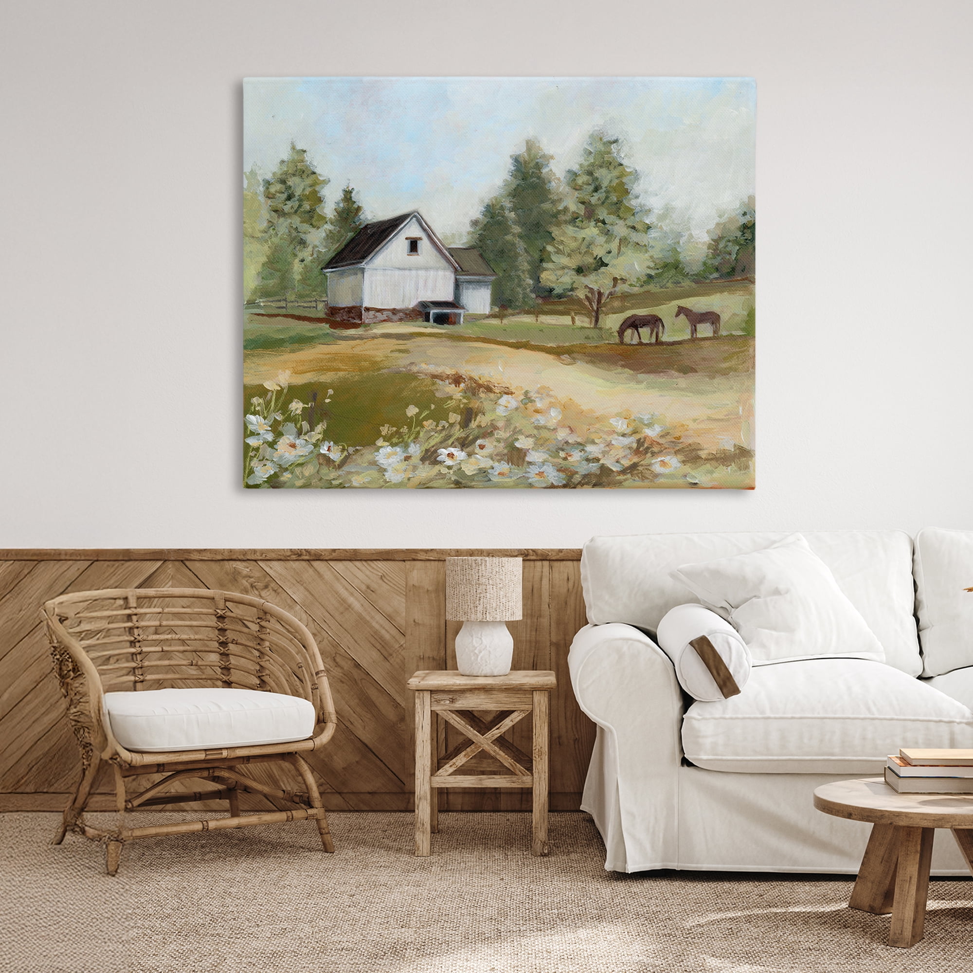 Stupell Industries Barn Field Landscape Canvas Wall Art, design by Susan Winget