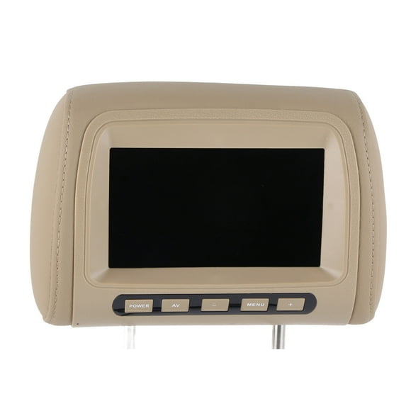 Headrest 2pcs Universal 7 in HD Car Headrest LCD Video Player Control MP5 Display Brown