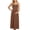 Brown, variant on XiYing Sundresses for Women, Women's Maternity Solid Sleeveless Maxi Dress, Stretchy A-Line for All Trimesters, Floor-Length Square Neck, Casual Flowy Style, One Size Fits ,