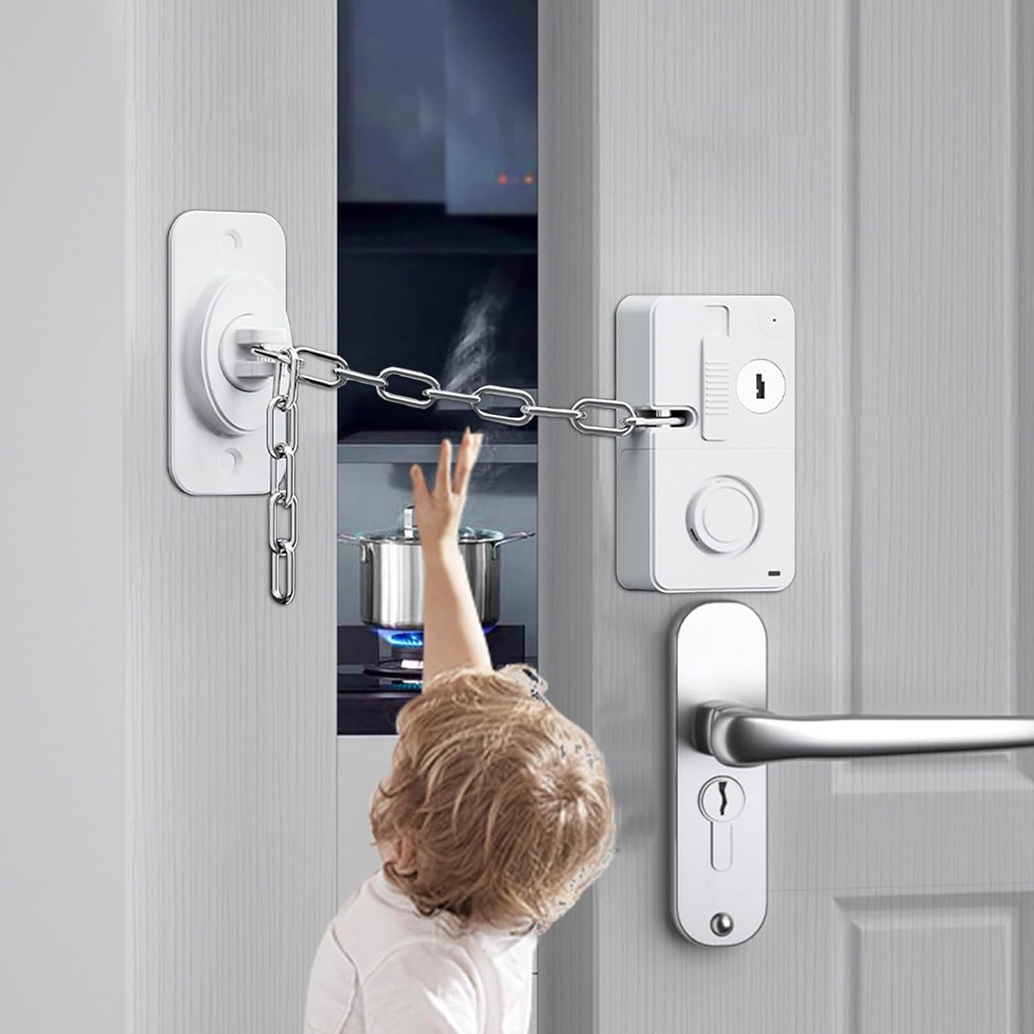 Door Cabinet Lock with Abnormal Alarm, Baby Proof