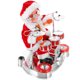 thumbnail image 2 of Muñeco navideño de Papá Noel que baila y canta, con música a pilas, decoración navideña (tambor), 2 of 6