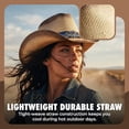 thumbnail image 2 of grinderPUNCH Western Outback Cowboy Hat Straw Classic Western Style  Straw American Flag Hat, 2 of 6