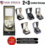 Automatic Rotation 2+3 Watch Winder Storage Case Display Box Luxury