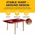 thumbnail image 4 of Valentine's Day Table Cloths for 5 Foot Rectangle Tables, Red Love Heart Roses Romantic Modern Art Patio Waterproof Elastic Fitted Tablecloths, Washable Rectangular Table Cover for Camping, 4 of 8