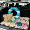 thumbnail image 2 of XYZCANDO Cactus Bow Washable Cargo Mat 29" x 39", All-Weather Durable Trunk Liner with Non-Slip Backing, Easy-Clean Stitched Edge Protector for SUVs, Sedans and Trucks, 2 of 7