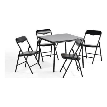 Homycasa Kids Table Chair Set Black 4 Piece Set for Play and Dining