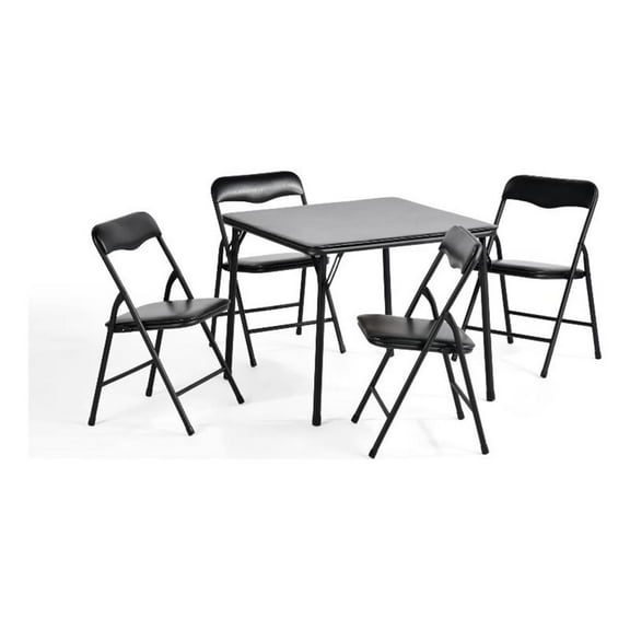 Homycasa Kids Table Chair Set Black 4 Piece Set for Play and Dining
