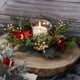 thumbnail image 5 of Decoración de mesa de Navidad: Corona de velas con agujas con hojas artificiales, anillo de vela, guirnalda - Verde, 5 of 6