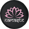 Namaste Flower Meditation Adventure Fun 4x4 Offroad JK Spare Tire Cover fits Jeep RV & More 28 Inch
