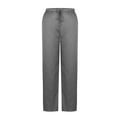thumbnail image 7 of ZHYou Womens Satin Pants Oversized Baggy Drawstring Elastic Waist Straight Leg Silk Lounge Pants,Gray,Size XL, 7 of 7