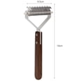 thumbnail image 2 of Dog Grooming Brush Stainless Steel Pet Dematting Comb Pet Deshedding Brush, 2 of 10