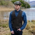 thumbnail image 2 of Mucros Weavers Adult Irish Tweed Vest – Dark Brown, X-Large, 2 of 2