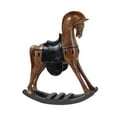 thumbnail image 3 of Rocking Horse Statue Horse Figurine Decoration Resin Material Vintage Design for Living Room Desktop, 3 of 9