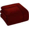 thumbnail image 3 of 500-TC Egyptian Cotton All Season Comforter for Adults Full/Queen Size 90" x 90" Inches, 1pc Comforter Box Stitched with 4 Corner Tabs, 300 GSM Comforter, Burgundy Stripe, 3 of 4