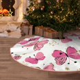 thumbnail image 6 of Daiia Girl Butterfly Drawing Merry Christmas Tree Skirt , Xmas Large Lace-up Tree Skirt, Santa Snowflakes Rustic Home Decorations New Year Party Farmhouse Decor-30", 6 of 7