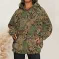 thumbnail image 2 of Fshinging Women Hoodies Oversized Sweatshirt Camo Maple Leaf Print Long Sleeve With Pocket Y2k Clothes, 2 of 5