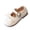 A-Beige, variant on Girls Vintage Lace Bow Flats Shoes Round Toe Solid Color Soft Sole Casual Shoes for Spring Summer School Daily A-Beige
