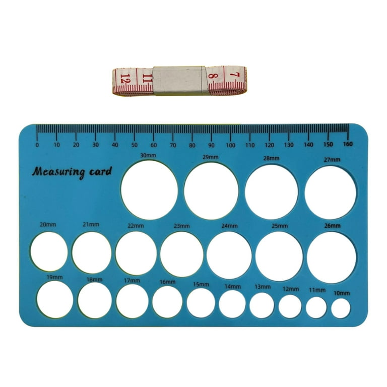 Flange Measurement Tool Sizing Nipple Rulers Set Silicone For Breast Pump Round And Rectangle Light Brown