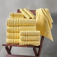 thumbnail image 5 of Hawmam Linen Yellow Towels - Luxury Small Hand Towels for Bathroom, College Dorm, Spa, Hotel Quality, Airbnb, GYM - Quick Dry, High Absorbent, Low Lint - 16' x 29', 4-Pack Hand Towel Set, 5 of 6