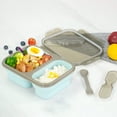 thumbnail image 2 of Lunchbox Silicone Collapsible Lunchbox 2 Compartments Large Bento Box Microwave Dishwasher Freezer Lunchbox, 2 of 8