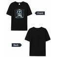 thumbnail image 6 of T Shirts for Women Short Sleeve Cotton Crewneck T-Shirt, Hippo Spaceship Funny Animal Tee Tops Casual Basic T-Shirts, XS-5XL Black 4XL, 6 of 7