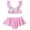 Pink, variant on Little Girls' Swimsuits Bikini Set Cutout Bathing Suit Two Piece Swimwear for Kids Size 5-6T