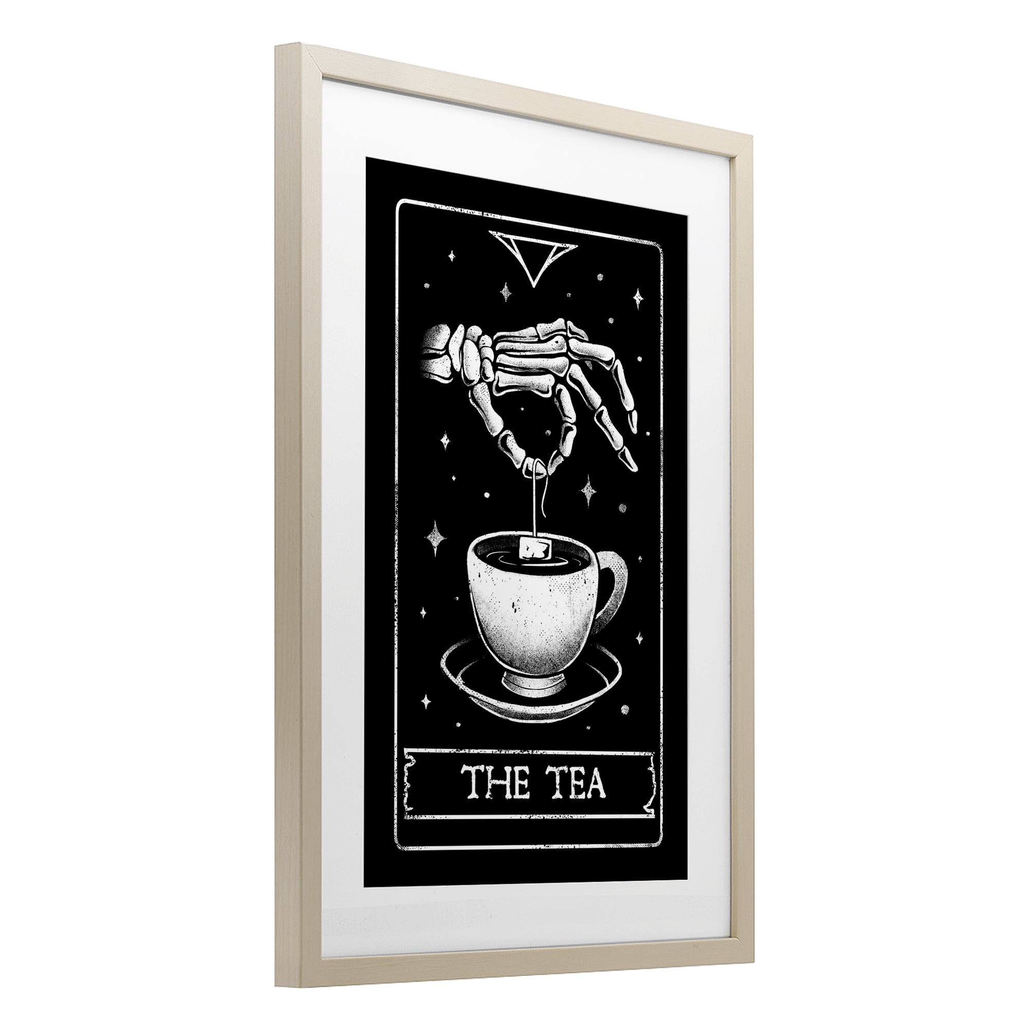 Stupell Industries The Tea Skeleton Tarot Birch Framed Print Under Glass, design by EduEly Designs