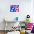 thumbnail image 2 of Stupell Industries Vivid Pink & Blue Puppy Love Animals Painting Wrapped Canvas Canvas Art Print Wall Art, 20 x 16, 2 of 7