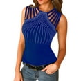 thumbnail image 1 of DYMADE Women Rhinestone Slim Fit Strappy Sexy Vest Tank Top, 1 of 2
