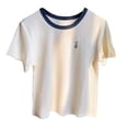 thumbnail image 2 of Camiseta de cuello redondo camiseta informal de manga corta para mujer de tejido de poliéster para interiores y exteriores ANGGREK  Otros, 2 of 8