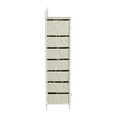thumbnail image 5 of Household Essentials Victoria Dresser Tower Storage Organizer with 8 Drawers White Metal Frame and Coastal Oak Rustic Wood Grain Top, 5 of 7