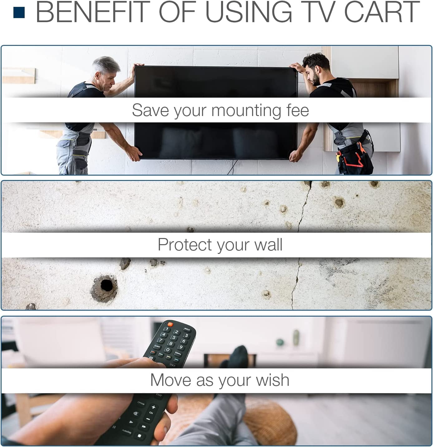 DAWOT Mobile TV Stand on Wheels for 32-65 Inch LCD LED Flat Panel Curved Screen TV  TV Cart with Height Adjustable Laptop Shelf and Top Tray Movable Portable Rolling Floor TV Stand