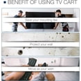 thumbnail image 6 of DAWOT Mobile TV Stand on Wheels for 32-65 Inch LCD LED Flat Panel Curved Screen TV  TV Cart with Height Adjustable Laptop Shelf and Top Tray Movable Portable Rolling Floor TV Stand, 6 of 7