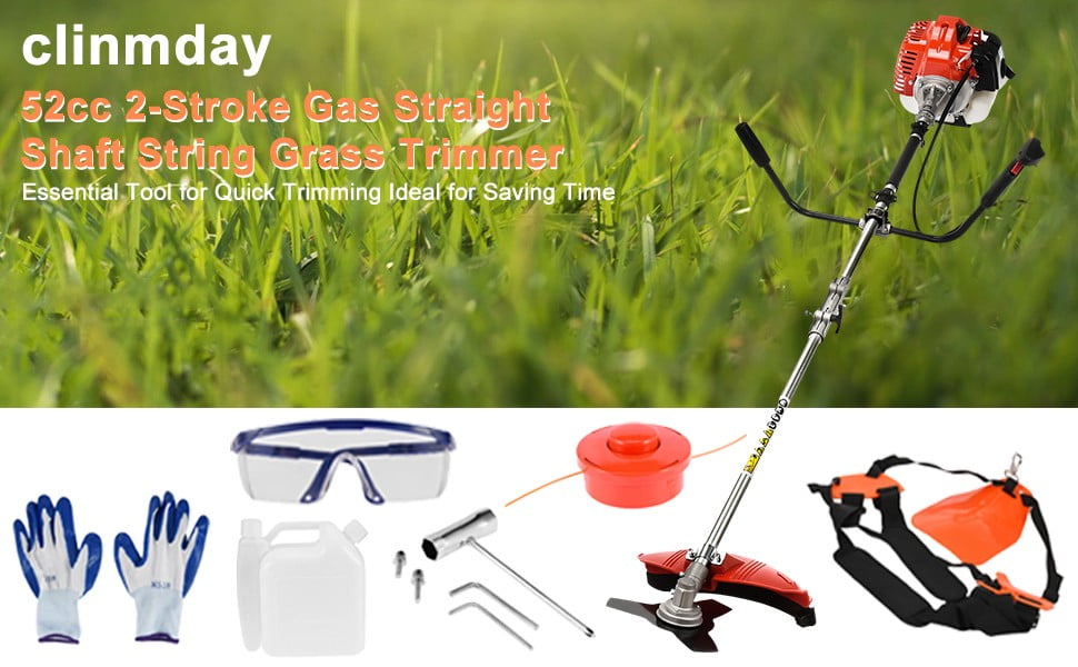 Floseru 52CC 2-Stroke Gas Weed Eater, Gas String Trimmer, Gas Powe Weeds Eater, Weed Wacker Gas, Weed Eater Gas Powe, Gas Trimmer for Lawn Garden Yard