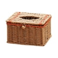 thumbnail image 3 of deevoka Paper Rope Tissue Box Boho Tissue Paper Holder for Washroom Bathroom Kitchen A, 3 of 9