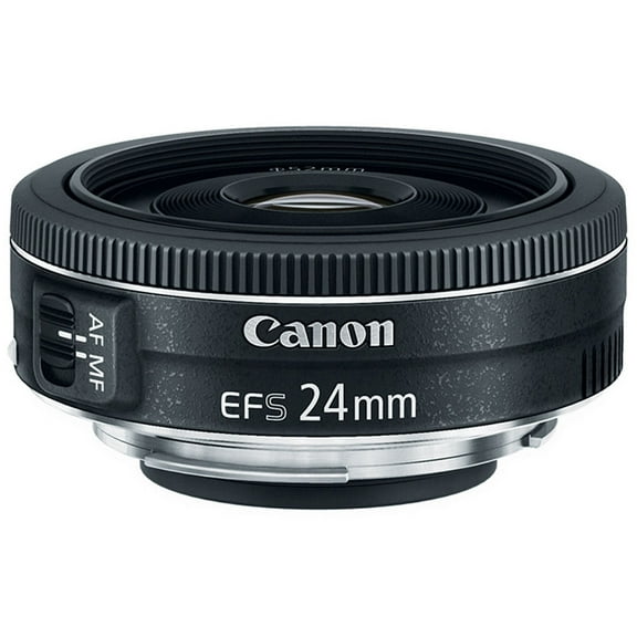 Canon EF-S Portable f/2.8 STM 24mm Camera Len, Black