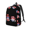 thumbnail image 2 of Daiia Happy Independence Day Gnome Vintage Canvas Backpack for Men and Women ,Hiking Backpack,Travel Laptop Bag for School,Large Capacity Backpack-Small, 2 of 8