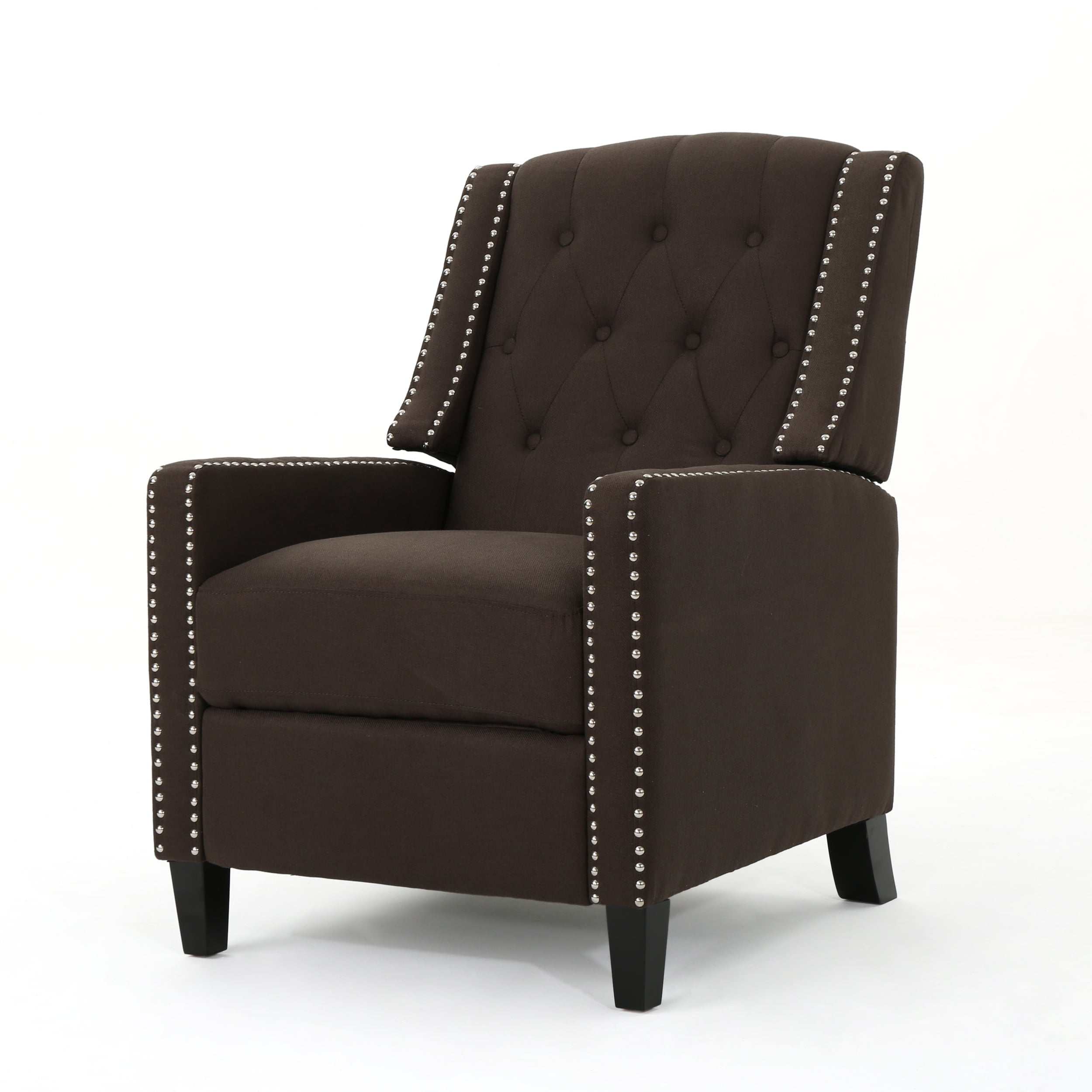 Euroco Classic Coffee Fabric Push Back Chair