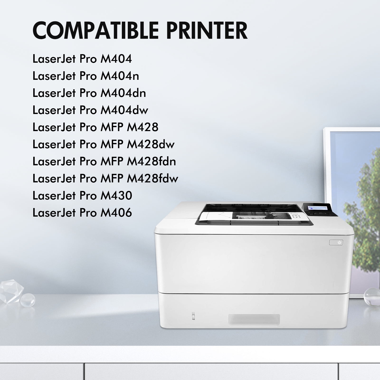 58A Toner Cartridge Black Compatible for HP 58A CF258A 58X CF258X Toner Laserjet Pro M404dn M404n MFP M428fdw M428fdn M406dn M430f Printer Ink