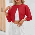 thumbnail image 4 of FDGIU Cardigan Sweaters for Women Trendy Cardigans Women's Solid Color Round Neck Knitted Sweater Button Up Cardigan Top, 4 of 7