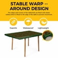 thumbnail image 4 of Vintage Red Roses Table Cloths for 4 Foot Rectangle Tables, Green Abstract Art Floral Ethnic Patio Waterproof Elastic Fitted Tablecloths, Washable Rectangular Table Cover for Camping, 4 of 8