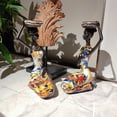 thumbnail image 4 of 2x Candelabros con figuras africanas, estatuas, candelabros, decoración de mesa, coleccionables Sentado amarillo, 4 of 9