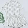 thumbnail image 4 of Tnhcen Charming and Cozy Print Summer Pajamas Set for Women Short Sleeve Button Up and Shorts Lounge Wear S-XL, 4 of 4
